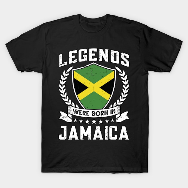 Vintage Design Jamaican Flag Jamaica T-Shirt by MGS